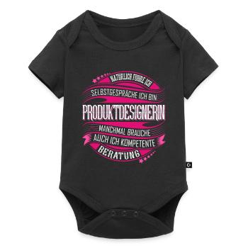 Produktdesignerin - Baby Premium Kurzarmbody - Schwarz - Vorne