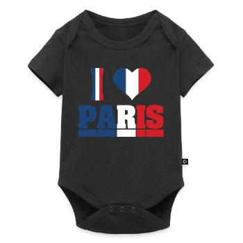 I love paris j’aime Paris France - Body à manches courtes Premium Bébé - noir - Devant