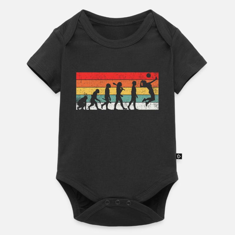 Volleyball Evolution - Baby Premium Kurzarmbody - Schwarz