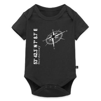 Norderney - Baby Premium Kurzarmbody - Schwarz - Vorne