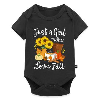 Herbst Herbstsaison - Baby Premium Kurzarmbody - Schwarz - Vorne