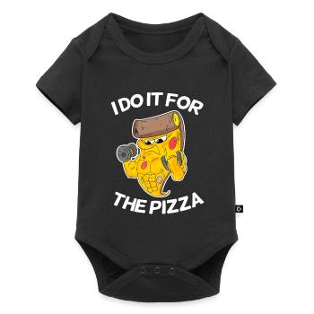 Pizza Training Fitness Sport Cadeau - Body à manches courtes Premium Bébé - noir - Devant