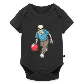 Skeleton Bowling Bowling Ball - Baby Premium short-sleeve bodysuit - black - Front