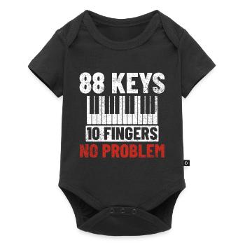 Klavier Pianist - Baby Premium Kurzarmbody - Schwarz - Vorne