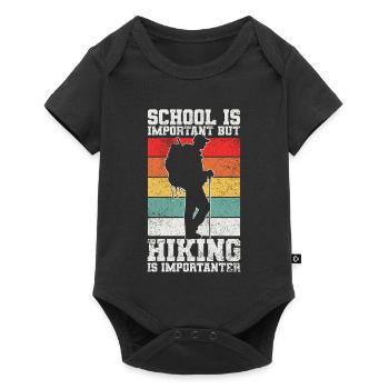 Wandern Wanderer - Baby Premium Kurzarmbody - Schwarz - Vorne