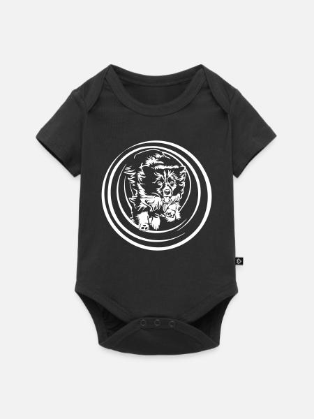Border Collie "Black Edition" - Baby Premium Kurzarmbody - Schwarz