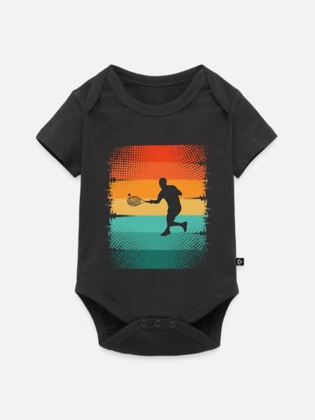 Tennis - Baby Premium Kurzarmbody - Schwarz