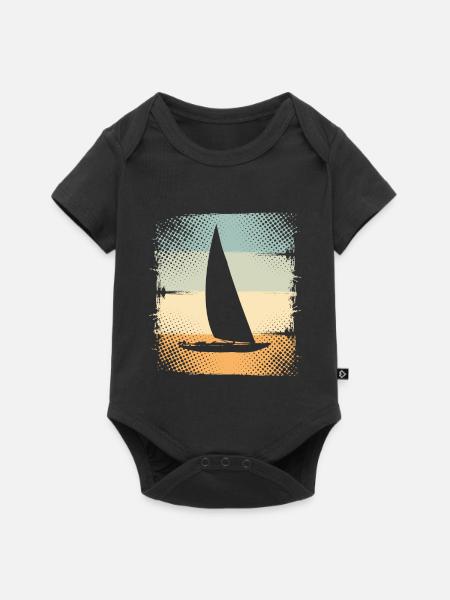 Segelschiff - Baby Premium Kurzarmbody - Schwarz