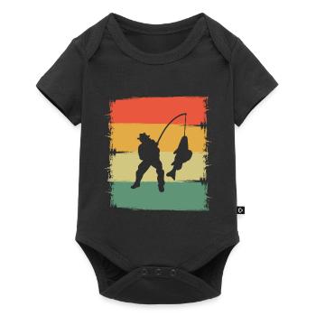 Angler - Baby Premium short-sleeve bodysuit - black - Front
