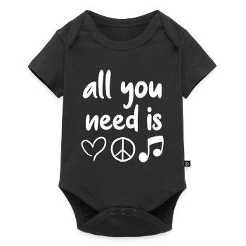 Music - Baby Premium short-sleeve bodysuit - black - Front
