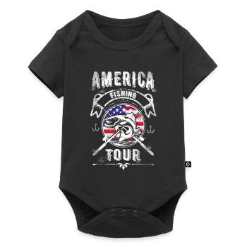 America Fishing Fishing Tour - Baby Premium short-sleeve bodysuit - black - Front