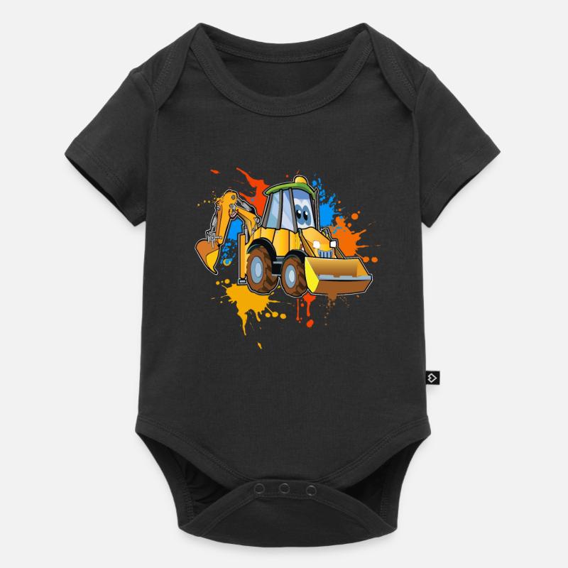 Bagger - Baby Premium Kurzarmbody - Schwarz