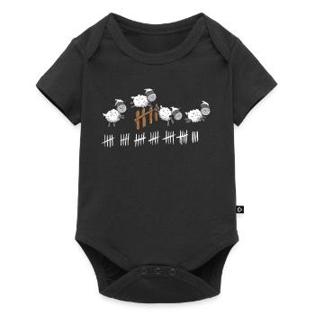 Sheep Count I Sheep Good Night Design - Body à manches courtes Premium Bébé - noir - Devant