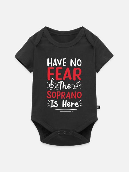 Sopran Chor Sänger - Baby Premium Kurzarmbody - Schwarz