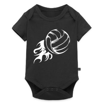 Voleyball Fireball Symbol icon Illustration Logo - Baby Premium short-sleeve bodysuit - black - Front