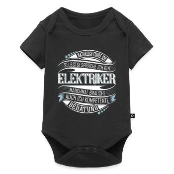 Elektriker - Baby Premium Kurzarmbody - Schwarz - Vorne