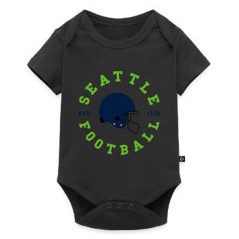Casque vintage de football de Seattle - Body à manches courtes Premium Bébé - noir - Devant