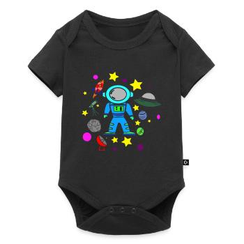 Enfants Star Toys Planètes volantes - Body à manches courtes Premium Bébé - noir - Devant