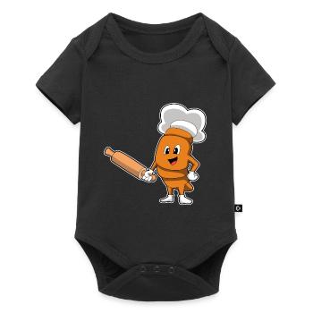 Bread Baker Rolling Pin Baking - Baby Premium short-sleeve bodysuit - black - Front