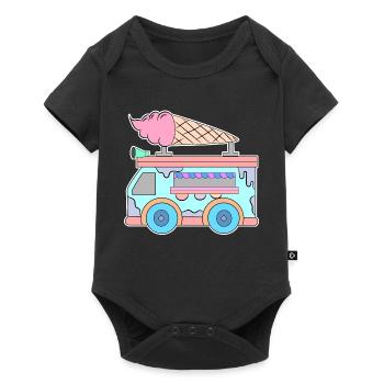 Kids Eiscreme - Baby Premium Kurzarmbody - Schwarz - Vorne