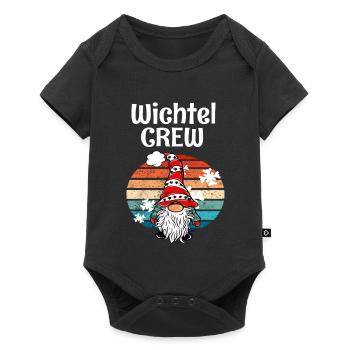 Wichtel Crew Weihnachts Gnom - Baby Premium Kurzarmbody - Schwarz - Vorne