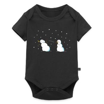 Snowball fight - Baby Premium short-sleeve bodysuit - black - Front