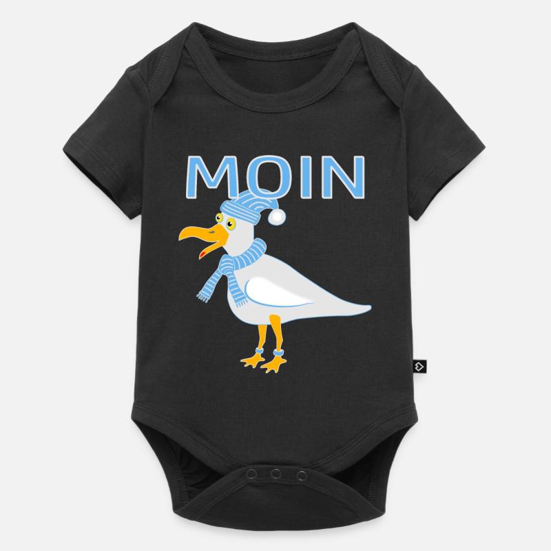 Lustige Möwe - Baby Premium Kurzarmbody - Schwarz