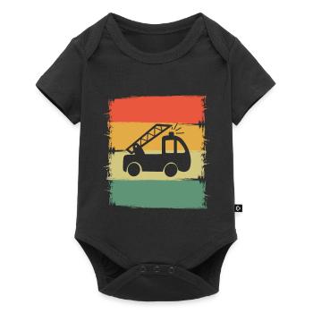 Enfants de camions de pompiers - Body à manches courtes Premium Bébé - noir - Devant