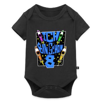 8. Geburtstag Junge Geschenk - Baby Premium Kurzarmbody - Schwarz - Vorne