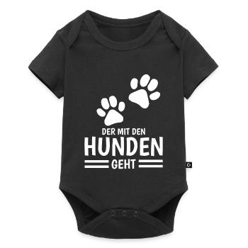 Dictons du chien et du maître - Body à manches courtes Premium Bébé - noir - Devant