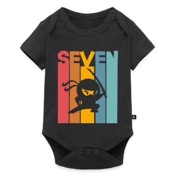 Ninja 7ème anniversaire Enfants - Body à manches courtes Premium Bébé - noir - Devant