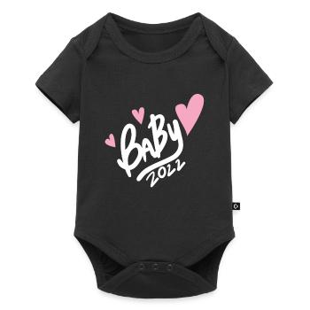 Baby 2022 - Neugeborenes 2022 - Baby Premium Kurzarmbody - Schwarz - Vorne