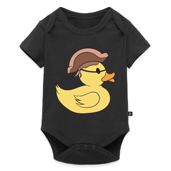 Pirate Rubber Duck Caribbean Buccaneer Duckie Boy - Baby Premium short-sleeve bodysuit - black - Front
