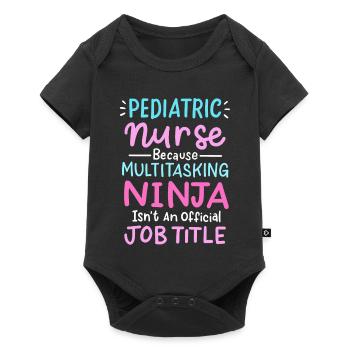 Kinderkrankenschwester - Baby Premium Kurzarmbody - Schwarz - Vorne