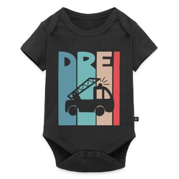 Feuerwehr 3 Jahre Kinder - Baby Premium Kurzarmbody - Schwarz - Vorne
