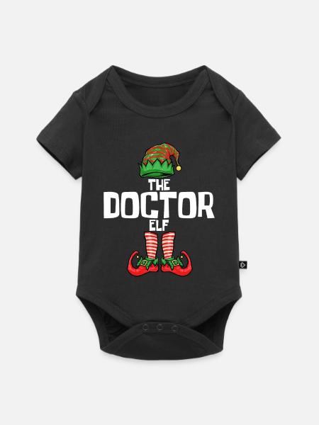 Weihnachten Doktor Elf - Baby Premium Kurzarmbody - Schwarz