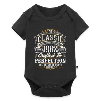 40th birthday Year of birth 1982 Year of birth - Baby Premium short-sleeve bodysuit - black - Front