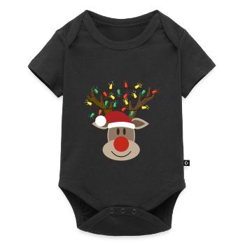 Moose Head Rudolph Orignal Renne - Body à manches courtes Premium Bébé - noir - Devant
