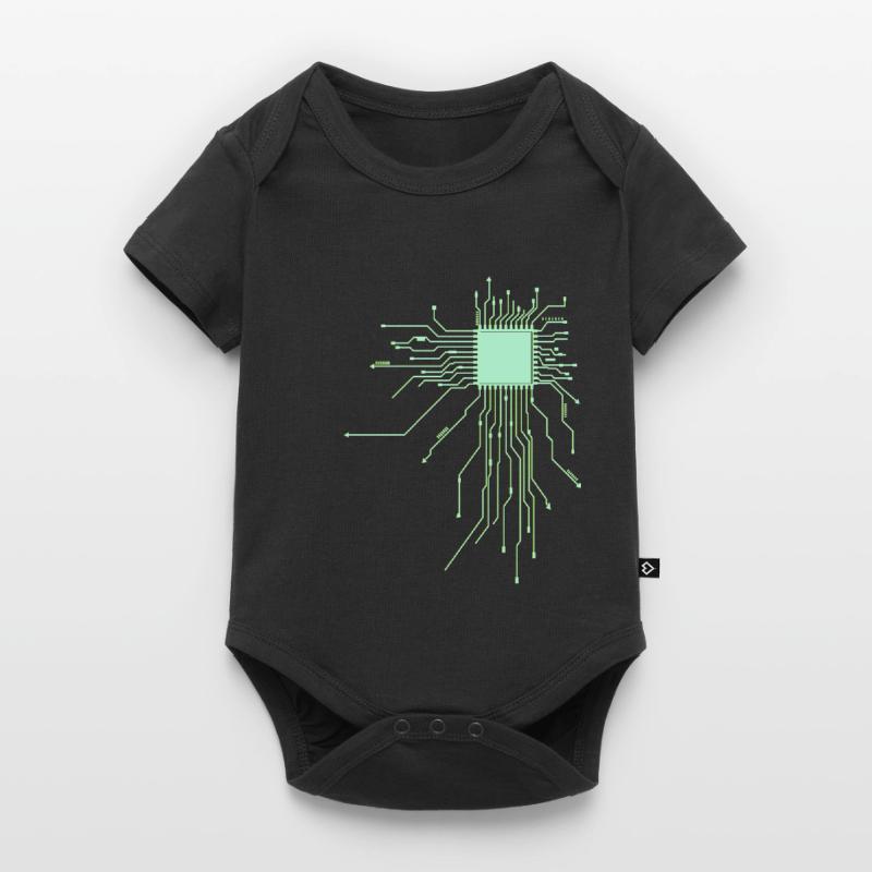 platine Core cpu Computer Nerd pc humor geek code Baby Premium Kurzarmbody