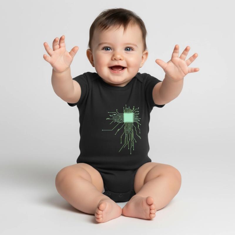 platine Core cpu Computer Nerd pc humor geek code Baby Premium Kurzarmbody