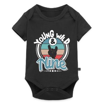 9 years 9th birthday - Baby Premium short-sleeve bodysuit - black - Front