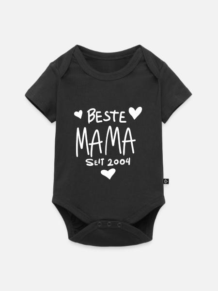 Beste Mama seit 2004 - Baby Premium Kurzarmbody - Schwarz