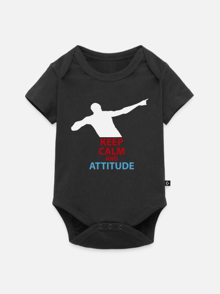 Ruhe und Attitüde Silhouette - Baby Premium Kurzarmbody - Schwarz
