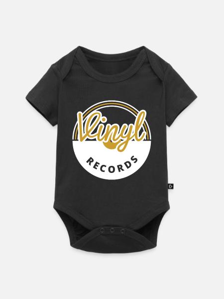 Schallplatten - Baby Premium Kurzarmbody - Schwarz
