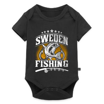 Sweden Fishing Angler - Baby Premium short-sleeve bodysuit - black - Front