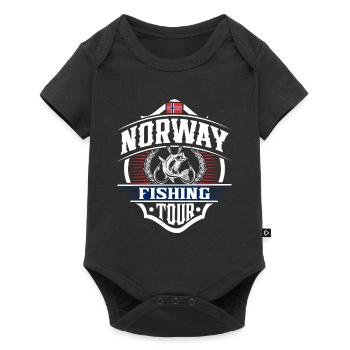 Norvège Pêcheur pêcheur - Body à manches courtes Premium Bébé - noir - Devant