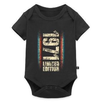 1971 Année de naissance Année de construction Naissance Anniversaire - Body à manches courtes Premium Bébé - noir - Devant