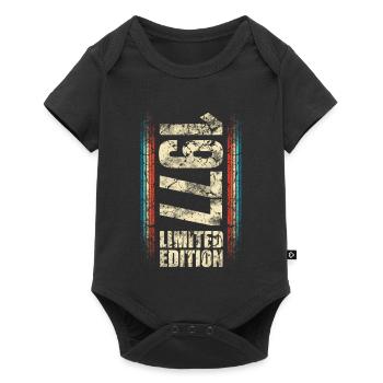 1977 Année de naissance Année de construction Naissance Anniversaire - Body à manches courtes Premium Bébé - noir - Devant