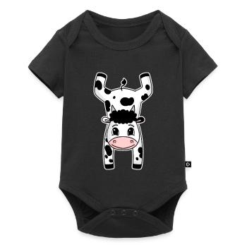 Gymnastique Sport Handstand Vache - Body à manches courtes Premium Bébé - noir - Devant