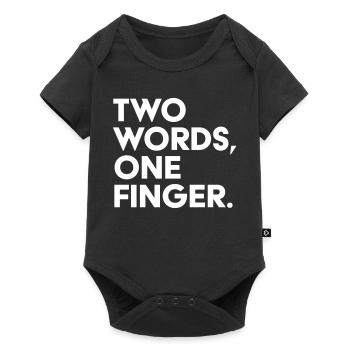 Deux mots un doigt - Body à manches courtes Premium Bébé - noir - Devant